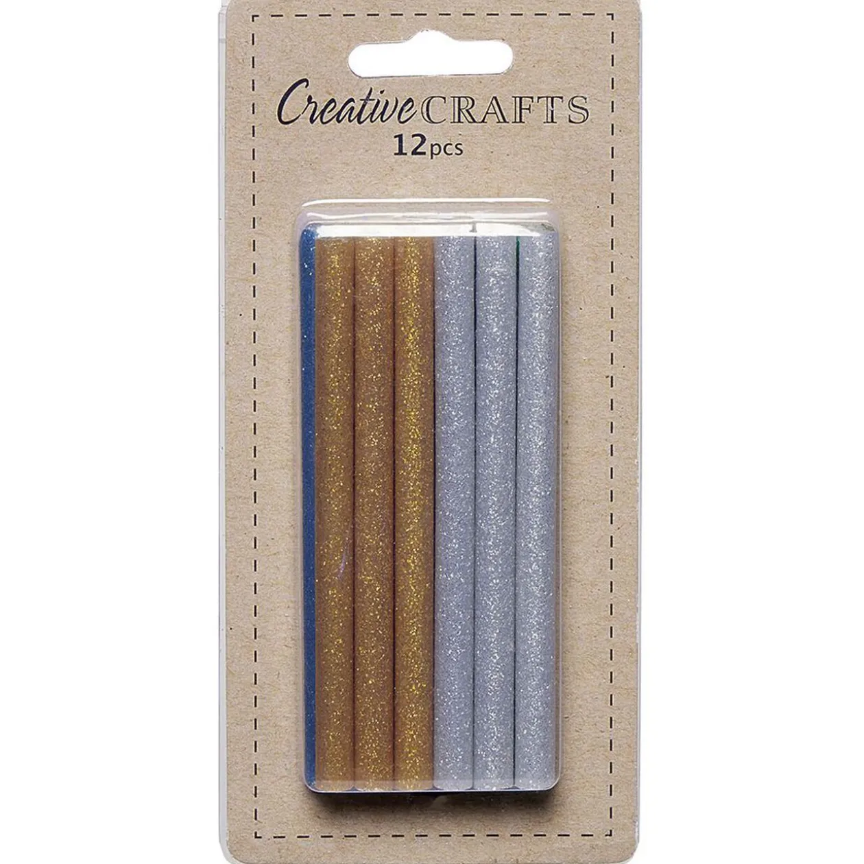 Bâton de colle colorée et paillettée x12