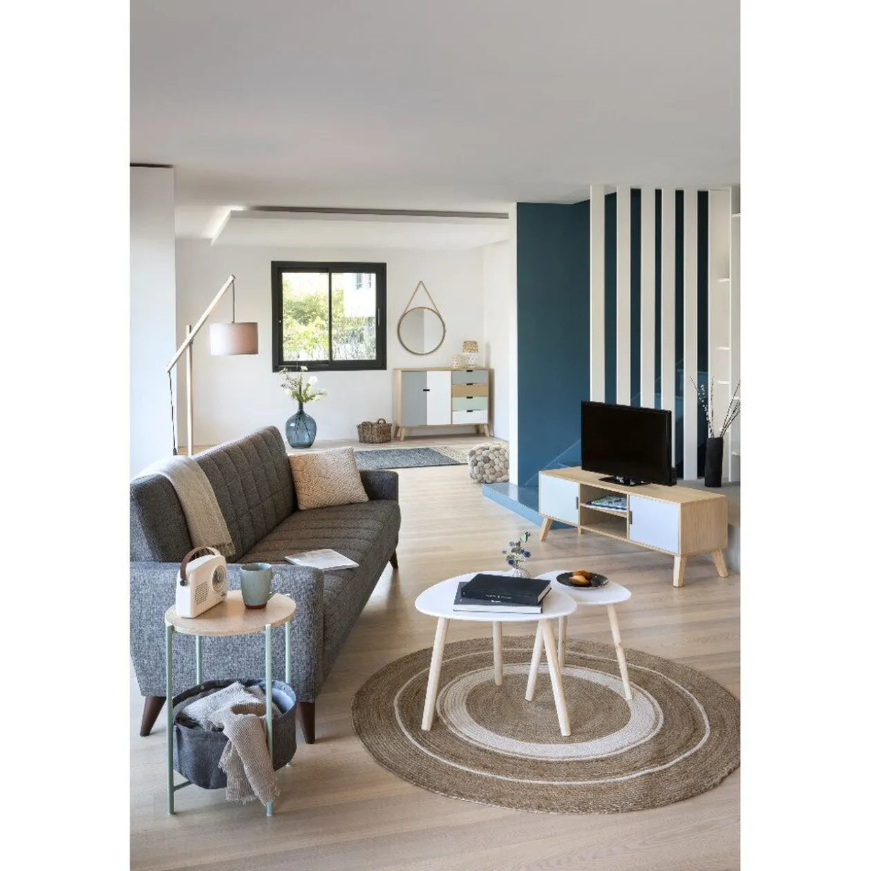 Buffet Pia multicolore 4 tiroirs