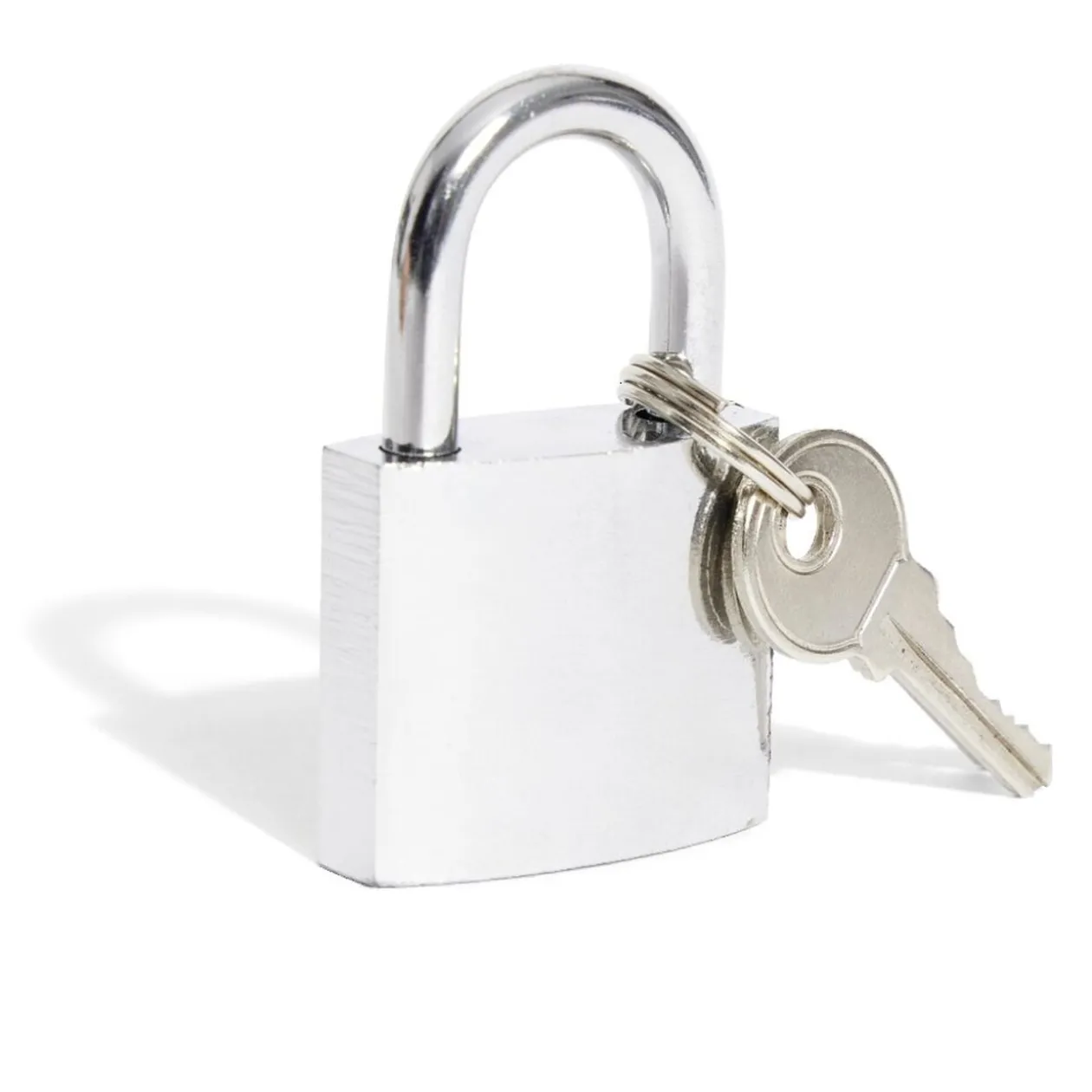 Cadenas en acier gris chromé de 32 mm - 2 clés