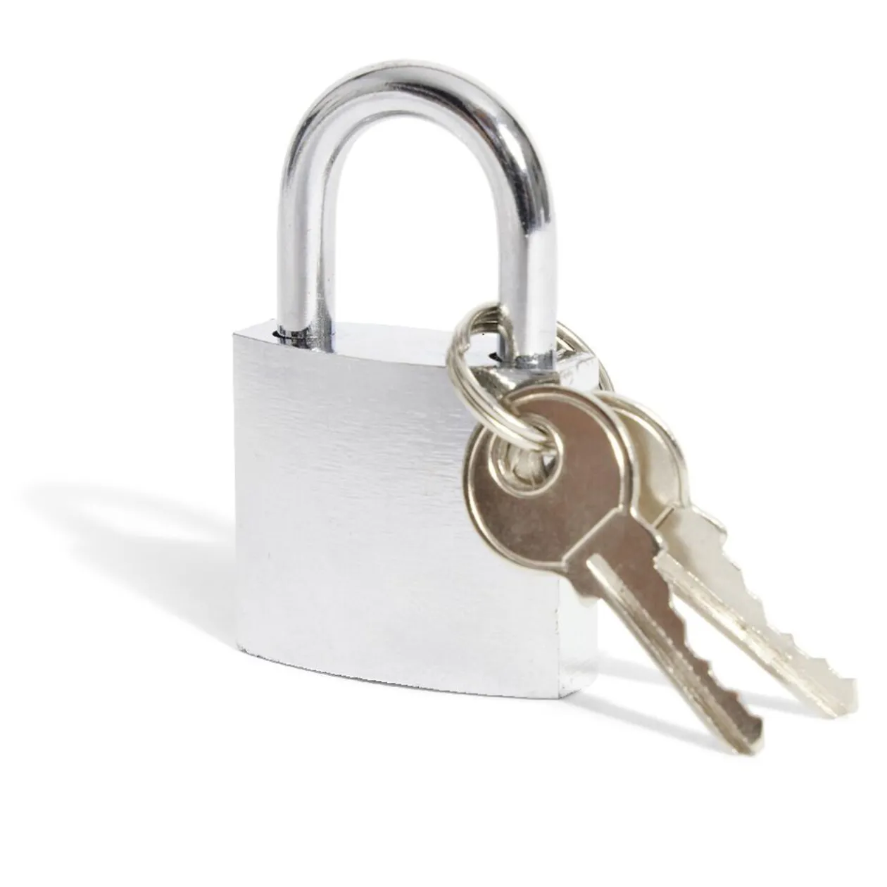 Cadenas en acier gris chromé de 32 mm - 2 clés