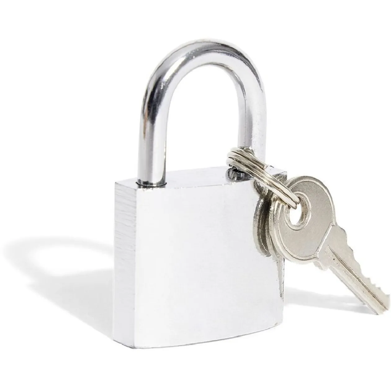 Cadenas en acier gris chromé de 32 mm - 2 clés