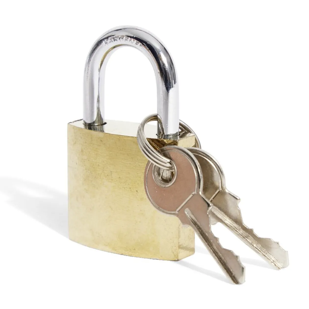 Cadenas en acier massif jaune 32mm - 2 clés