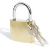 Cadenas en acier massif jaune l.50 mm - 2 clés