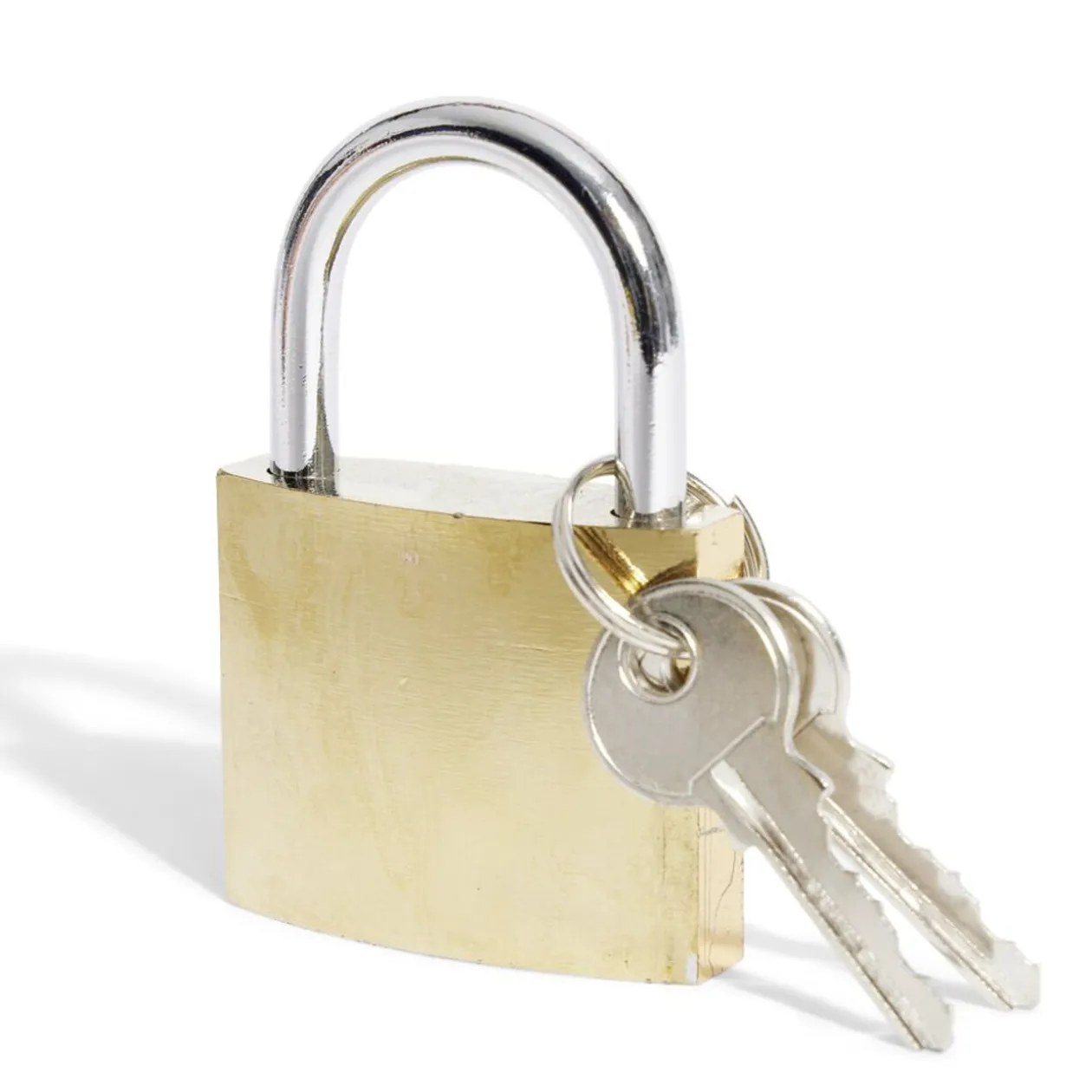 Cadenas en acier massif jaune l.50 mm - 2 clés