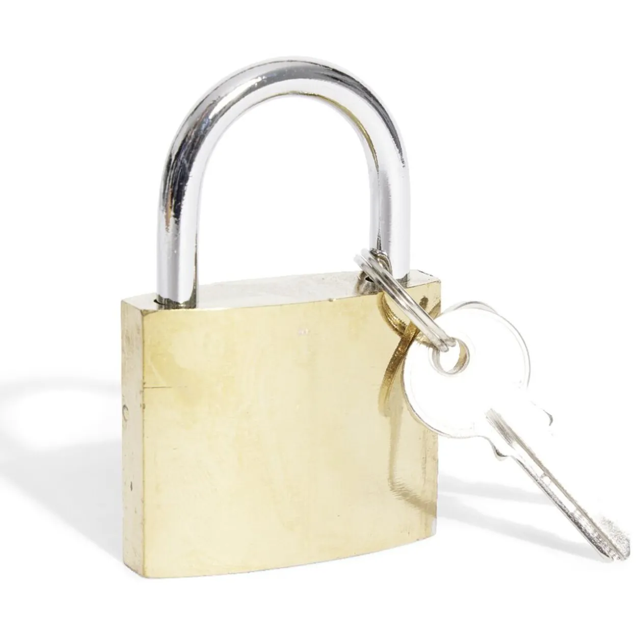 Cadenas en acier massif jaune l.50 mm - 2 clés