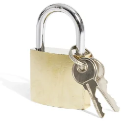 Cadenas en acier massif jaune 38mm - 2 clés