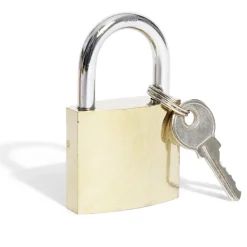 Cadenas en acier massif jaune 38mm - 2 clés