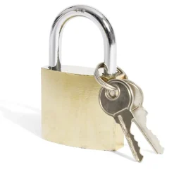 Cadenas en acier massif jaune 38mm - 2 clés