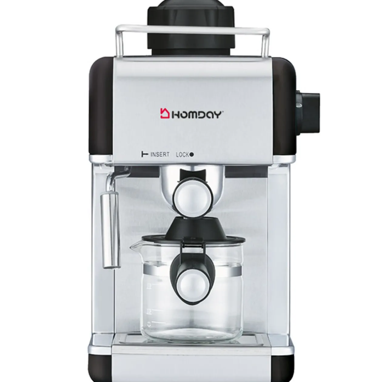 Cafetière expresso Homday noire pour café moulu 800 W