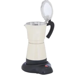 Cafetière italienne électrique Homday rétro beige