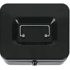 Caisse à monnaie avec 2 clés métal gris foncé