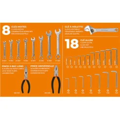 Caisse à outils en acier 119 pièces