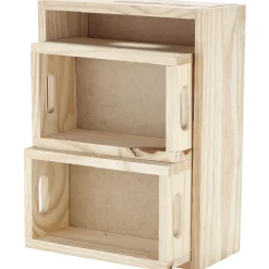 Caisse de rangement en bois x3