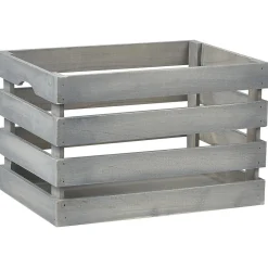 Caisse de rangement en bois gris