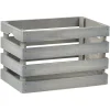 Caisse de rangement en bois gris
