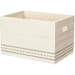Caisse de rangement en bois L.38 x l.28 x H.33 cm