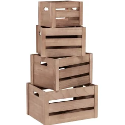 Caisse de rangement en bois Taille S