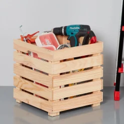 Caisse en bois pin massif à monter soi-même modèle carré