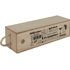 Caisse en bois pour bouteille de vin design naturel