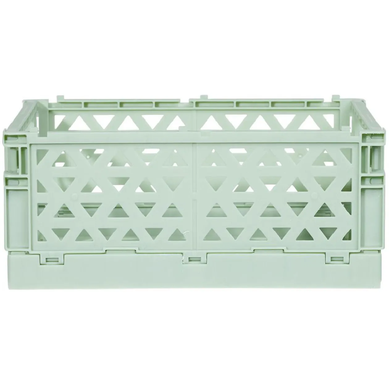 Caisse pliable avec porte-étiquette vert L17xl12,5xH7cm