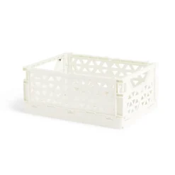 Caisse pliable beige pastel 3,4L - 24x17xH10cm