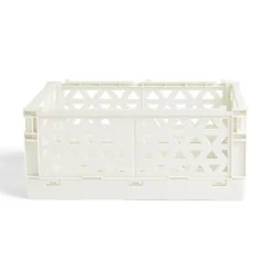 Caisse pliable beige pastel 9,1L- 33x23xH14cm