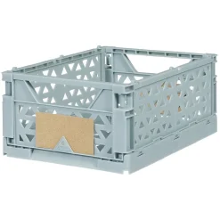 Caisse pliable polypropylène 17x12x7.5cm bleu