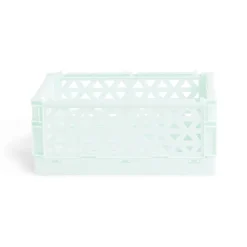 Caisse pliable vert pastel 3,4L - 24x17xH10cm