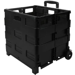 Caisse pliante 45 Là roulettes noir