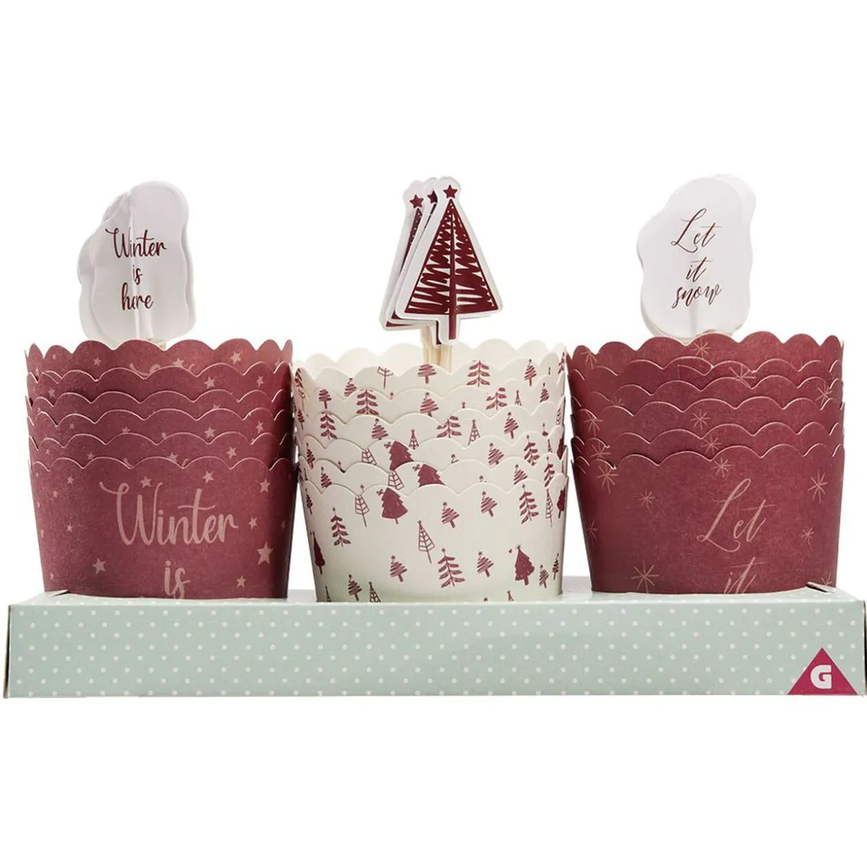 Caissette à gâteau avec décoration x18