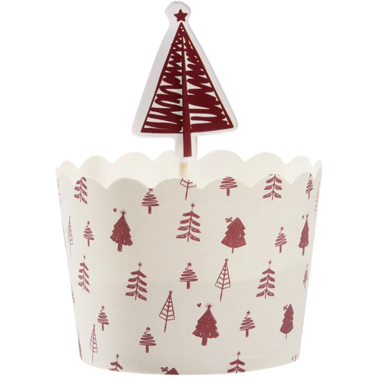 Caissette à gâteau avec décoration x18