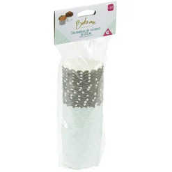 Caissette à muffin motif pois gris bleu x25