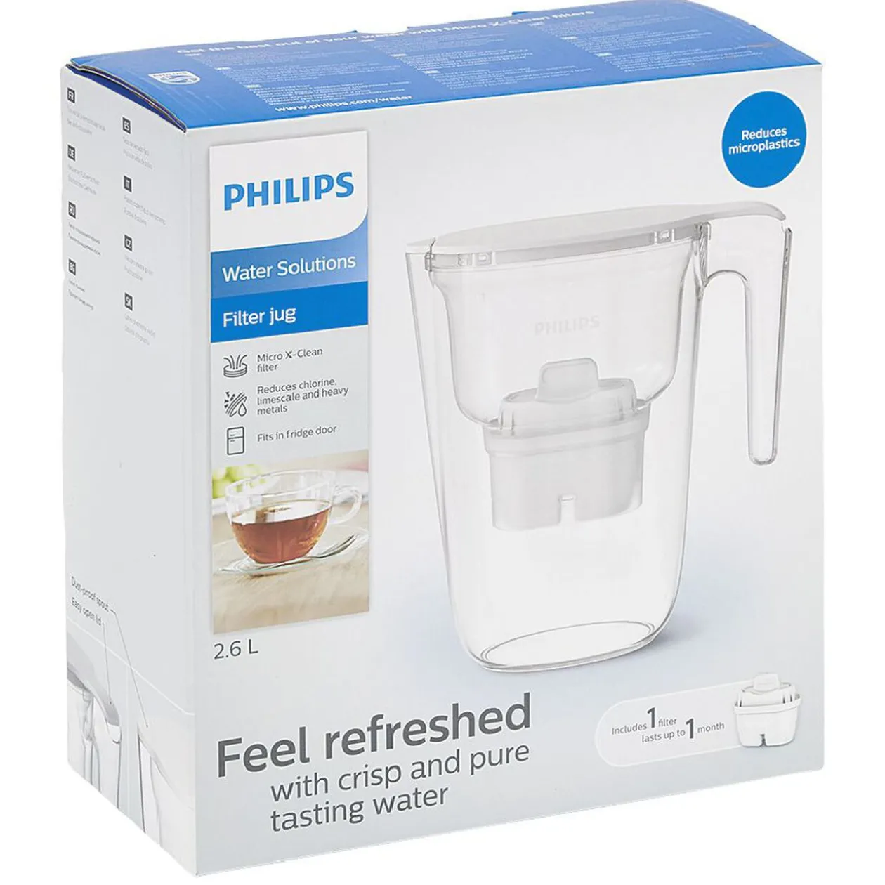 Carafe filtrante Philips Micro X-Clean 2,6 L + 1 filtre