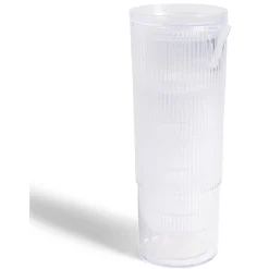 Carafe 1,1L + 4 verres 300mL polystyrène et silicone transparent
