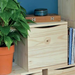 Casier de rangement bloc tiroir pin