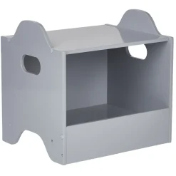 Casier de rangement superposable bois gris