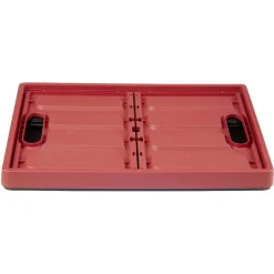 Casier pliant avec couvercle noir et rouge bordeaux 46 L