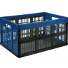 Casier pliant 45L plastique bleu et noir