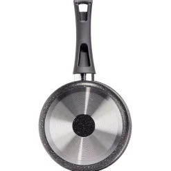 Casserole effet pierre antiadhérente noir Ø16xH7,5cm