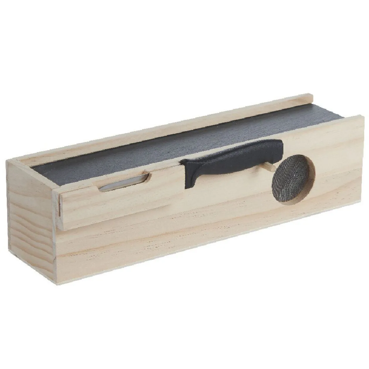 Cave à saucisson avec couteau