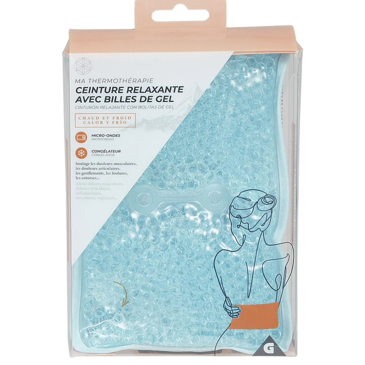 Ceinture relaxante avec billes de gel