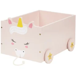 Chariot enfant en bois sur roulettes design animal