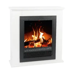 Cheminée décorative métal noir