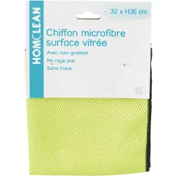 Chiffon microfibre Homclean pour surface vitrée