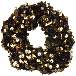 Chouchou à sequins noir et doré