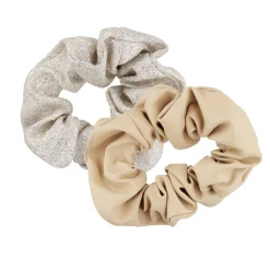 Chouchou beige et rose x2