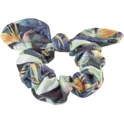 Chouchou effet foulard imprimé tropical