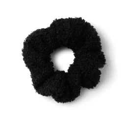 Chouchou effet laine bouclée noir