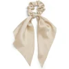 Chouchou foulard beige satiné