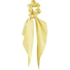 Chouchou foulard long jaune doré